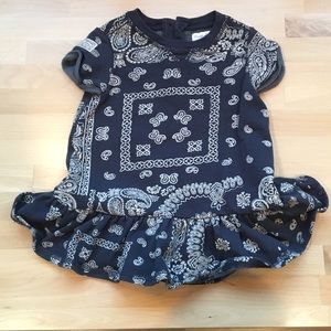 Ralph Lauren Navy Baby Girl’s Bandana Knit Dress